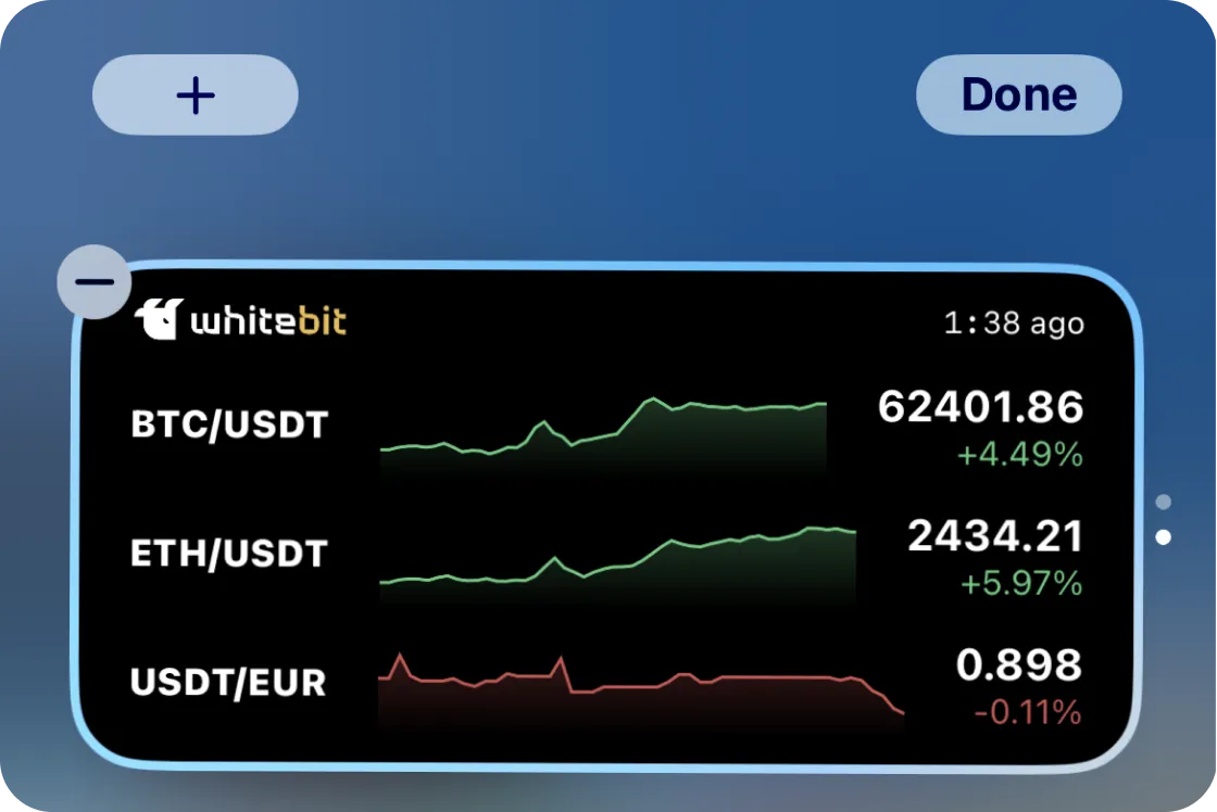 One Bit Widget Cryptocurrency Trading App | Download Bitcoin Application From WhiteBIT